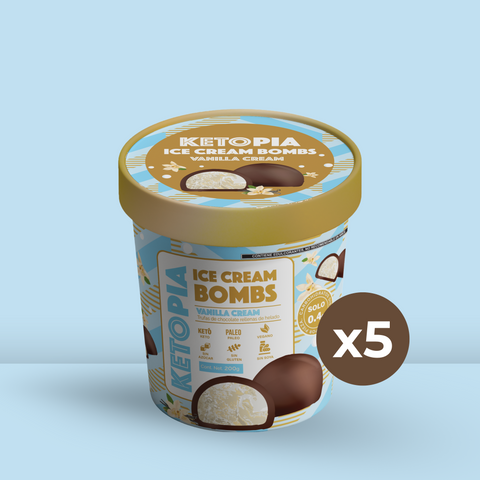 5 Pack Ice Cream Bombs Vanilla Cream (200g)