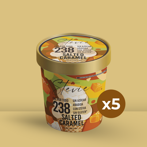 5 Pack Stevie Salted Caramel (350g)