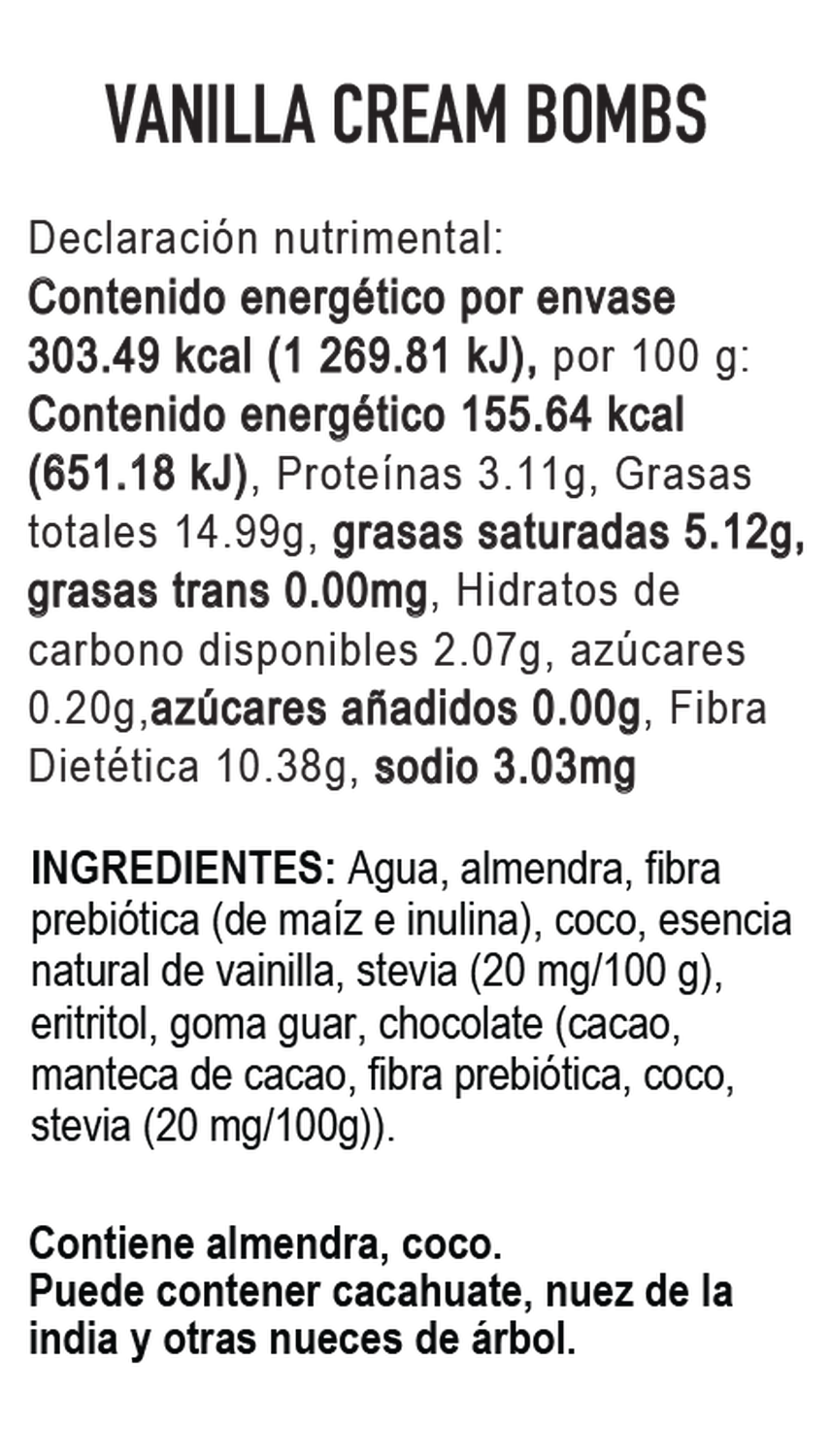 KETOPIA Bombs de Helado Sin Azúcar Keto Vainilla  195g - Frozen-Boutique