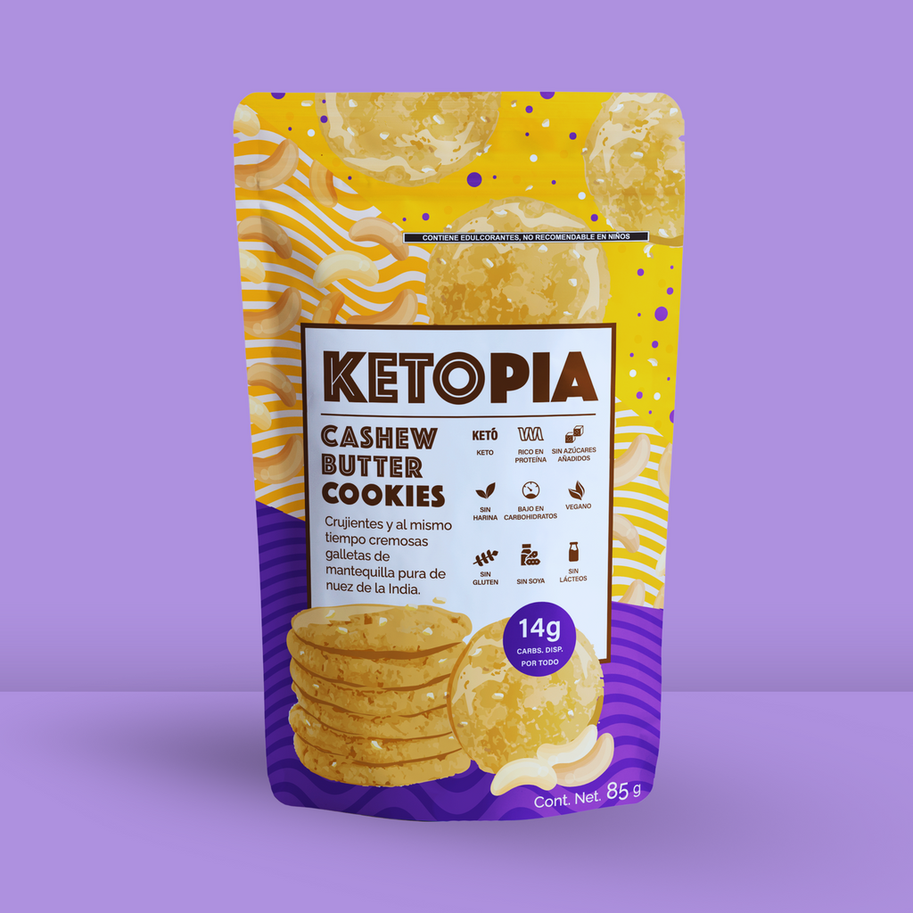 KETOPIA Galletas Sin Azúcar Keto Butter Cashew 85g - Frozen-Boutique