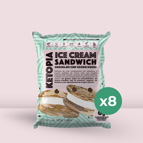8 Pack Ice Cream Sandwich Choco Chip Cookie Dough (120g)