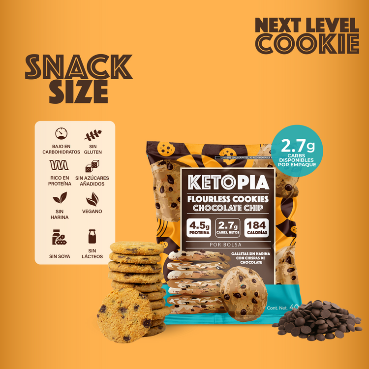 KETOPIA Galletas Keto Snack pack Chocolate Chip 40g