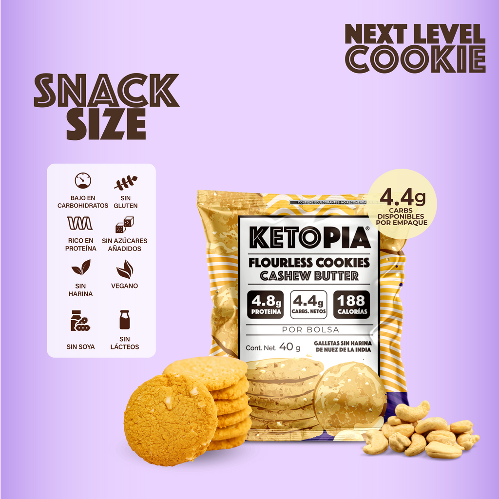 KETOPIA Galletas Keto Snack pack Cashew Butter 40g - Frozen-Boutique