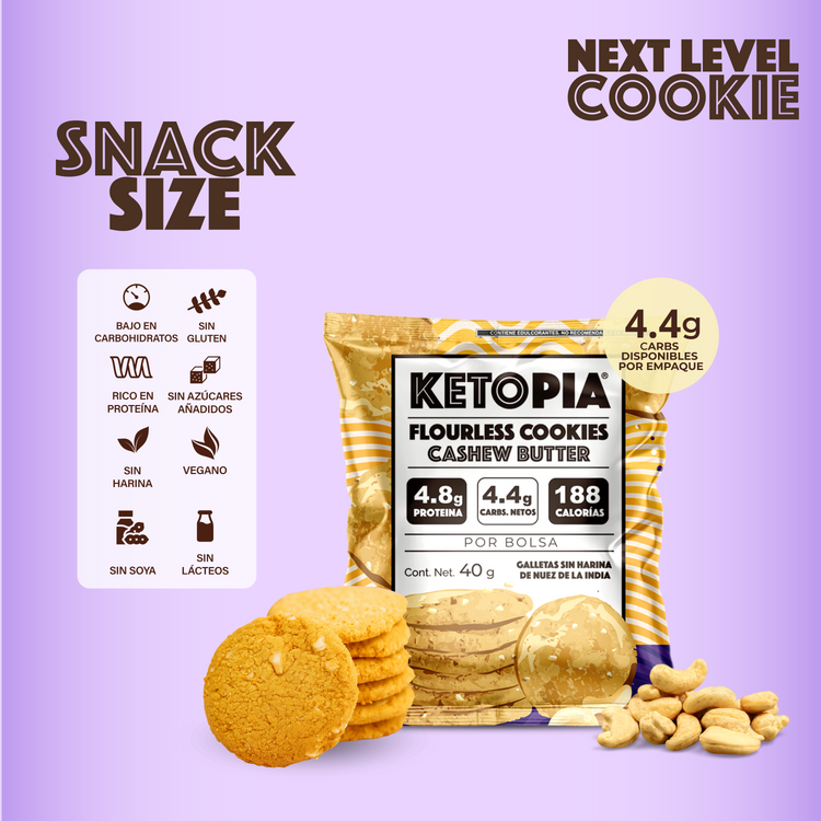 KETOPIA Galletas Keto Snack pack Cashew Butter 40g