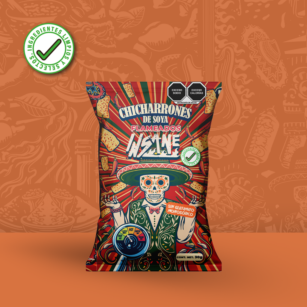 INSANE CHICHARRONES DE SOYA FLAMEADOS 30G - Frozen-Boutique