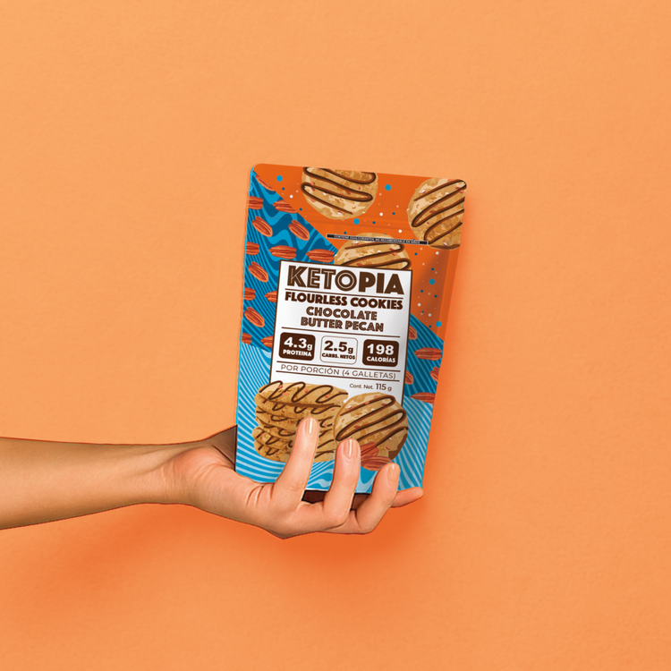 KETOPIA  Galletas Sin Azúcar Keto Chocolate Butter Pecan 115g