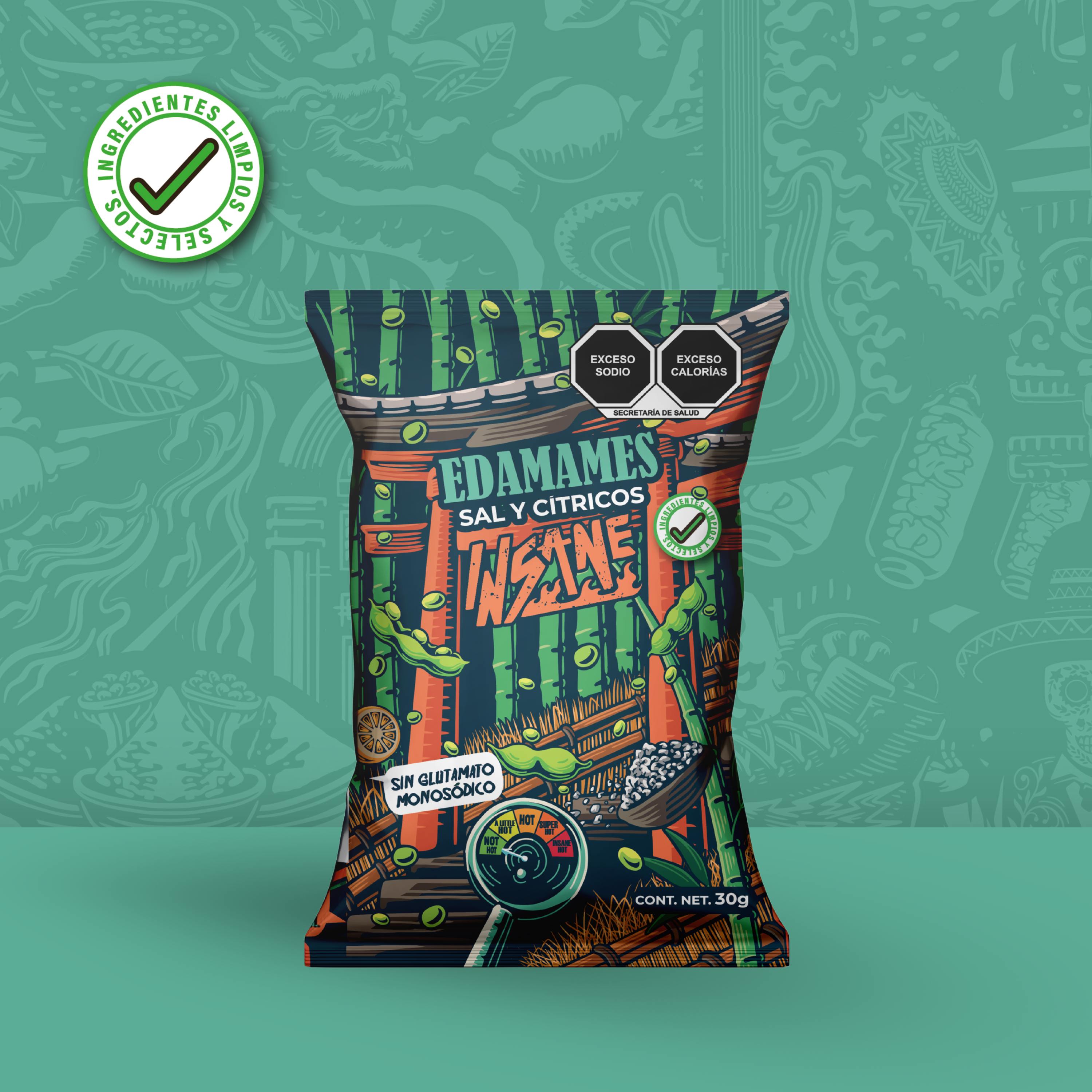 INSANE EDAMAMES SAL Y CÍTRICOS 30g