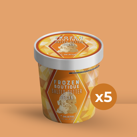 5 Pack Helado Vegano Salted Butter Pecan (370g)