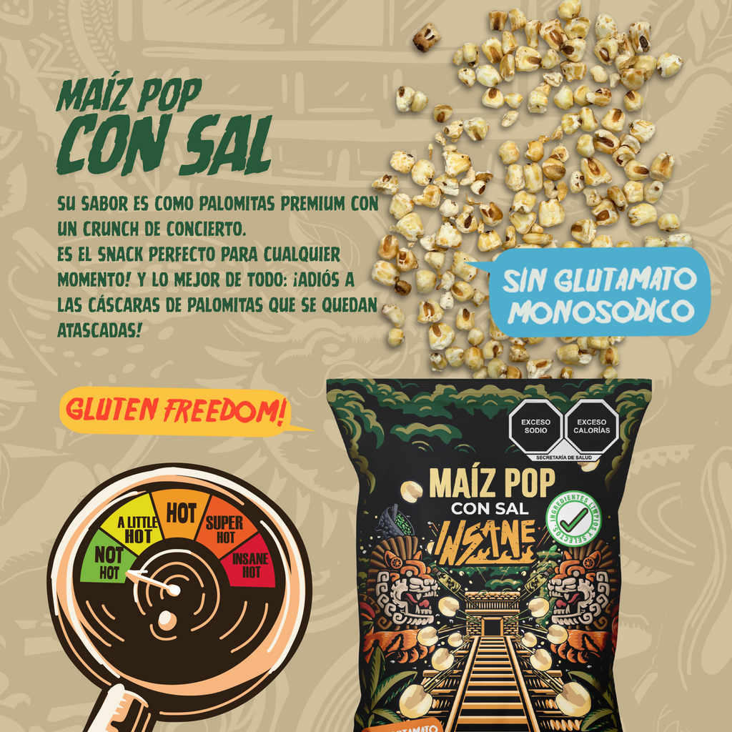 INSANE Maíz Pop Sal  250g - Frozen-Boutique