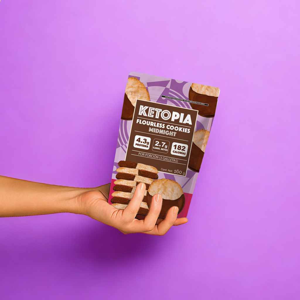 KETOPIA  Galletas Sin Harina Cubierta Chocolate Keto Midnight 160g - Frozen-Boutique