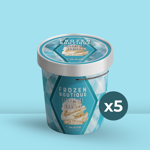 5 Pack Helado Vegano Signature Vanilla (370g)