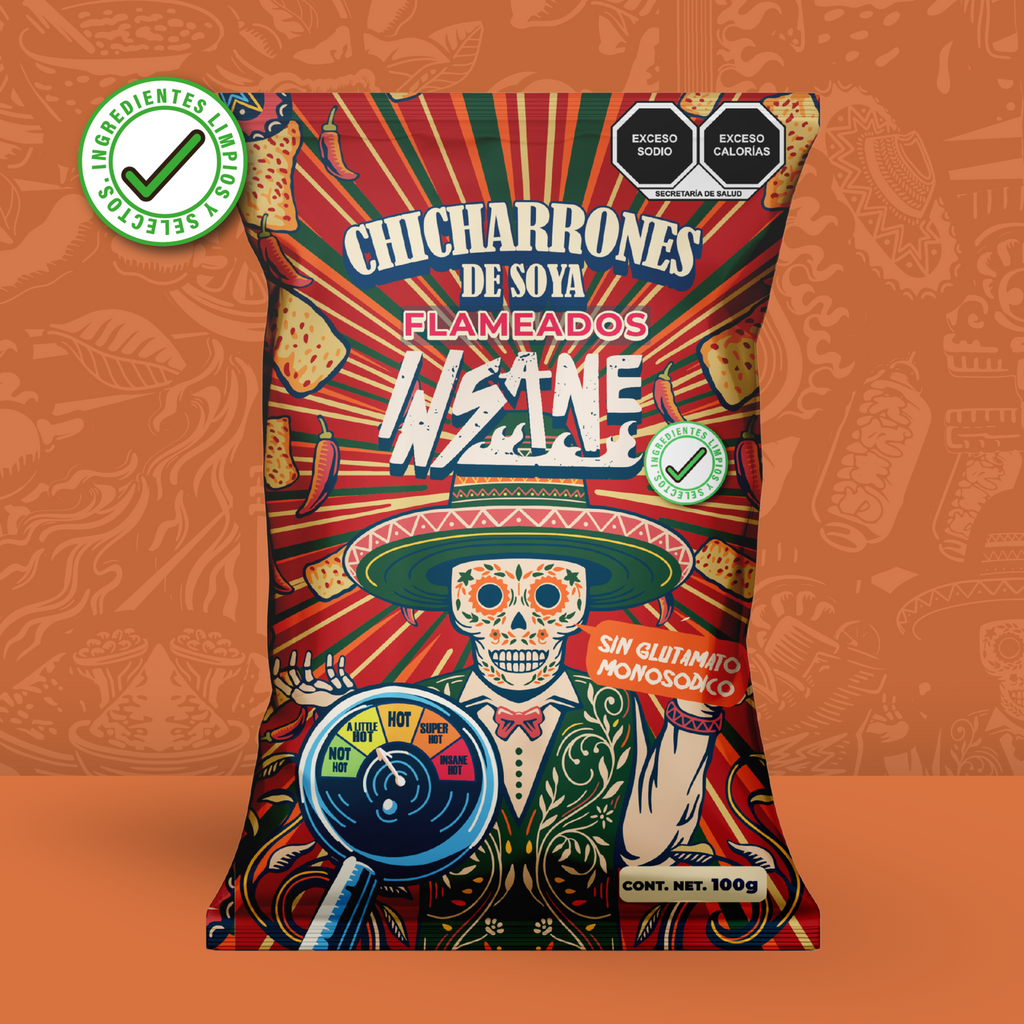 INSANE Chicharrones de Soya Flameados 100g - Frozen-Boutique