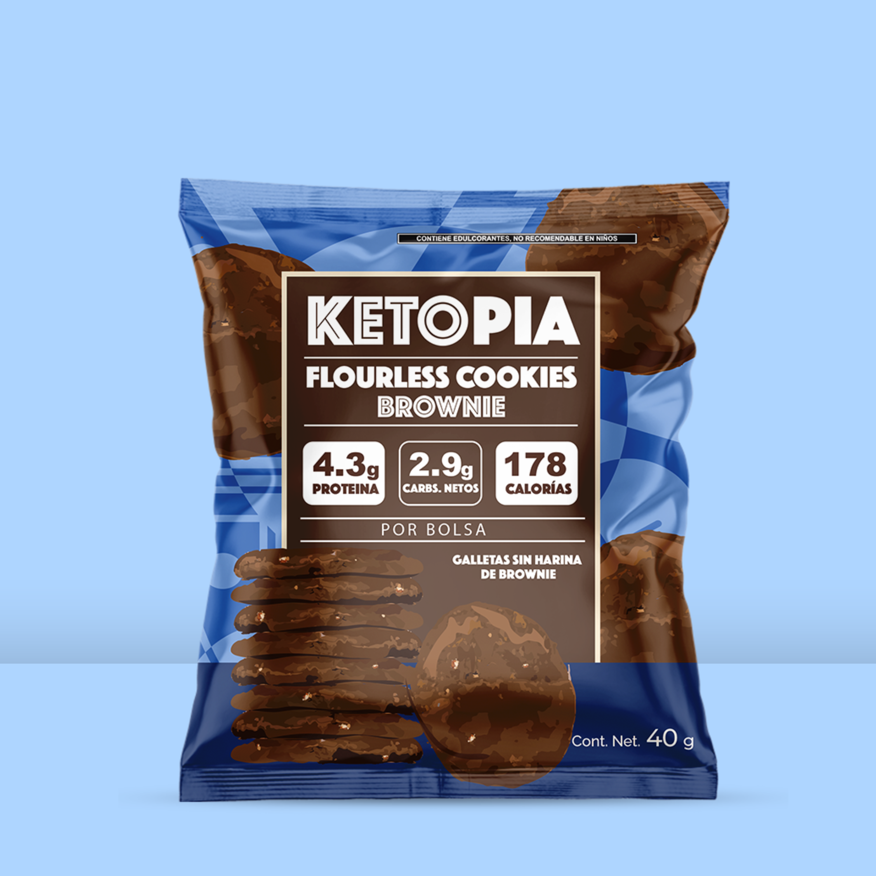 KETOPIA Galletas Keto Snack pack Brownie 40g