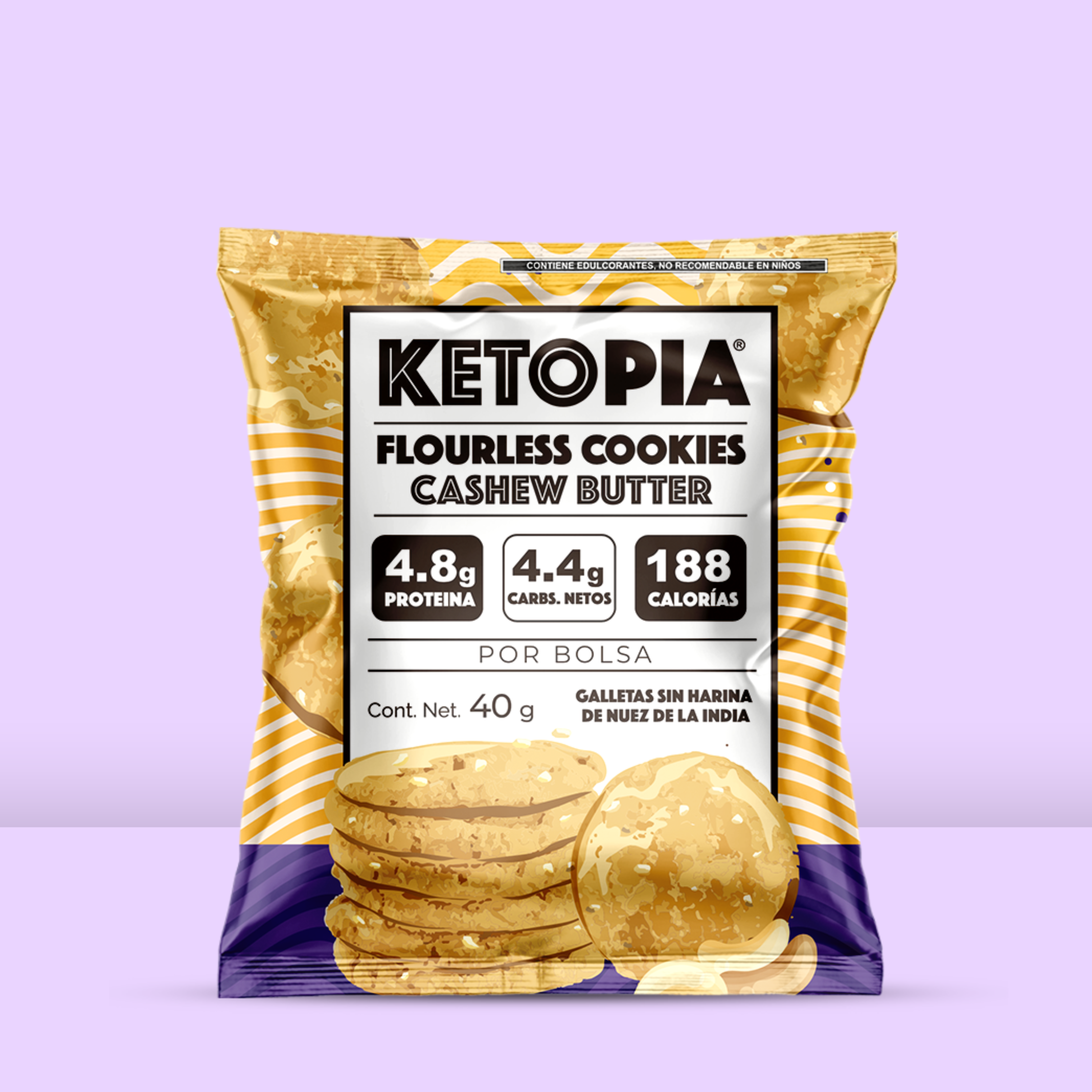 KETOPIA Galletas Keto Snack pack Cashew Butter 40g