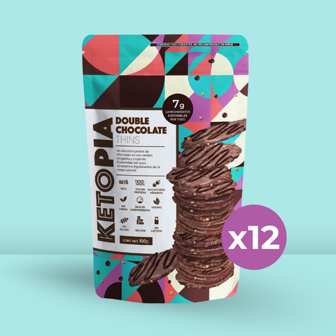 12 Pack Almond Thins Double Chocolate