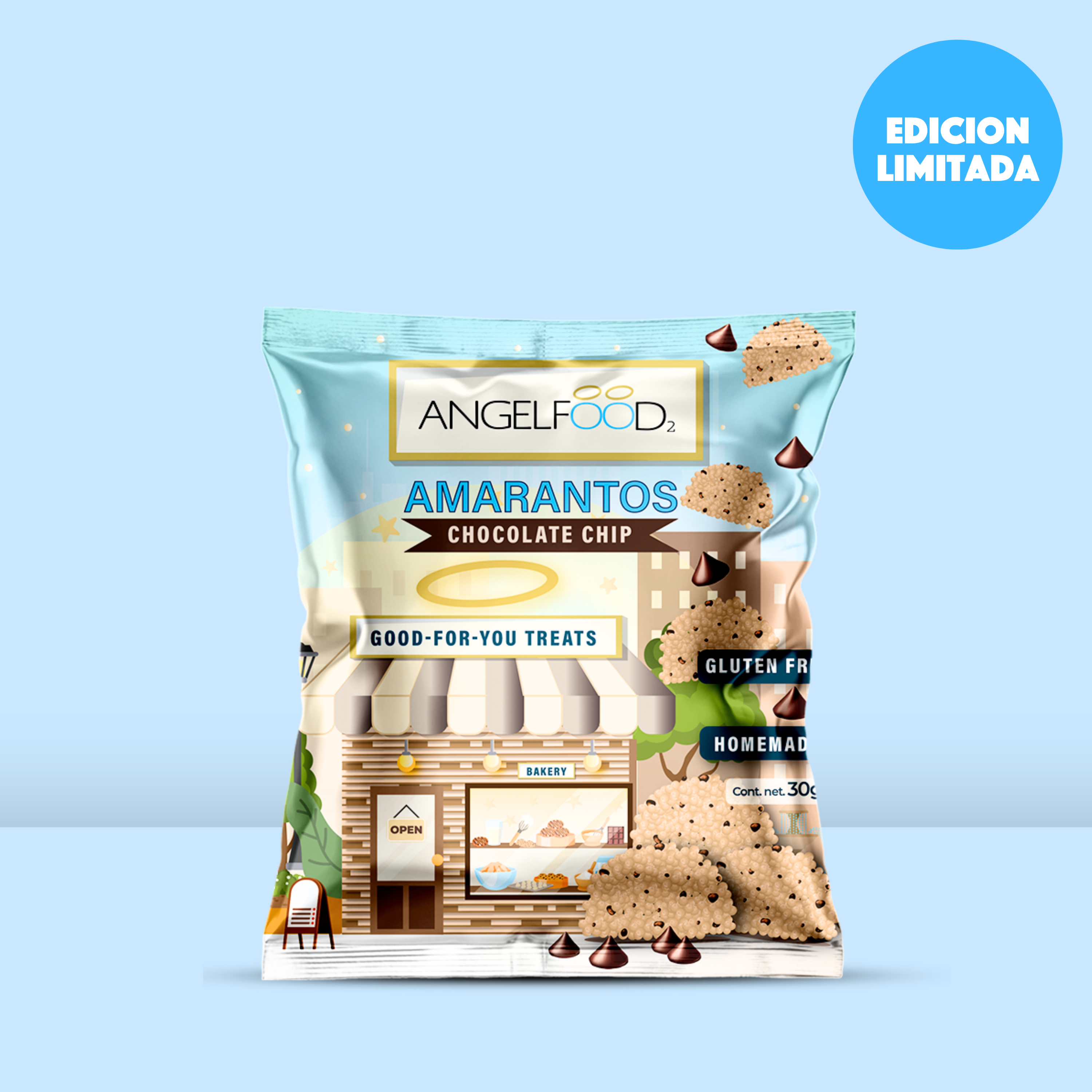 ANGELFOOD Amarantos Snack Chocolate chip 30g