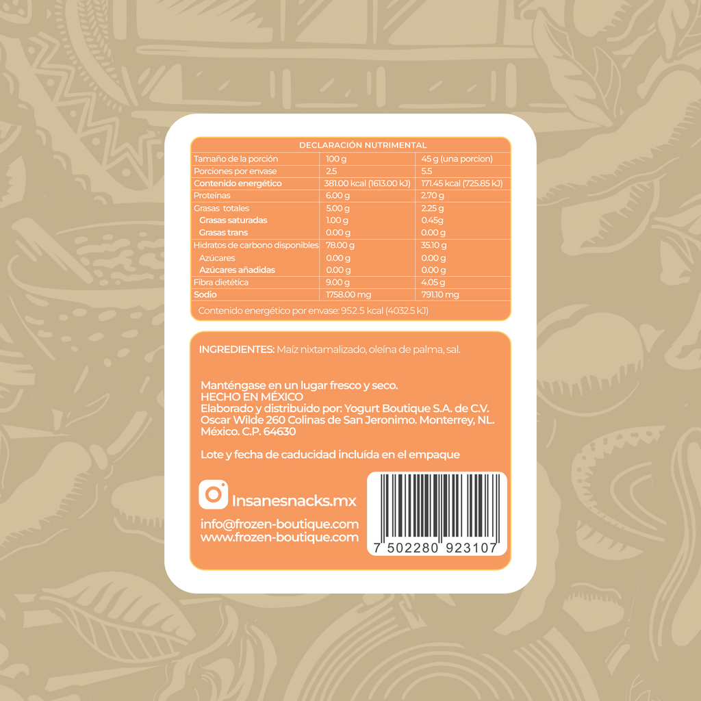 INSANE Maíz Pop Sal  250g - Frozen-Boutique