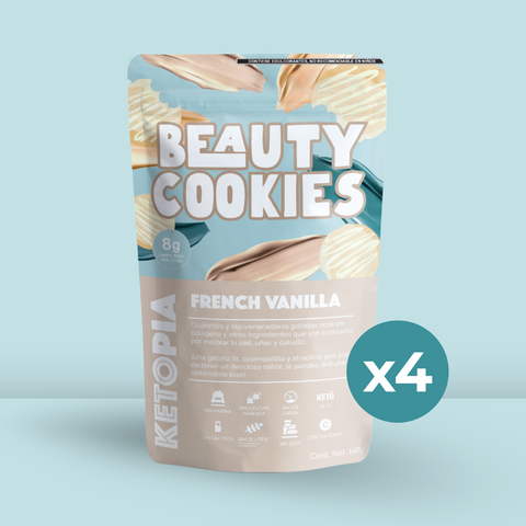 4 Pack Beauty Cookies French Vanilla