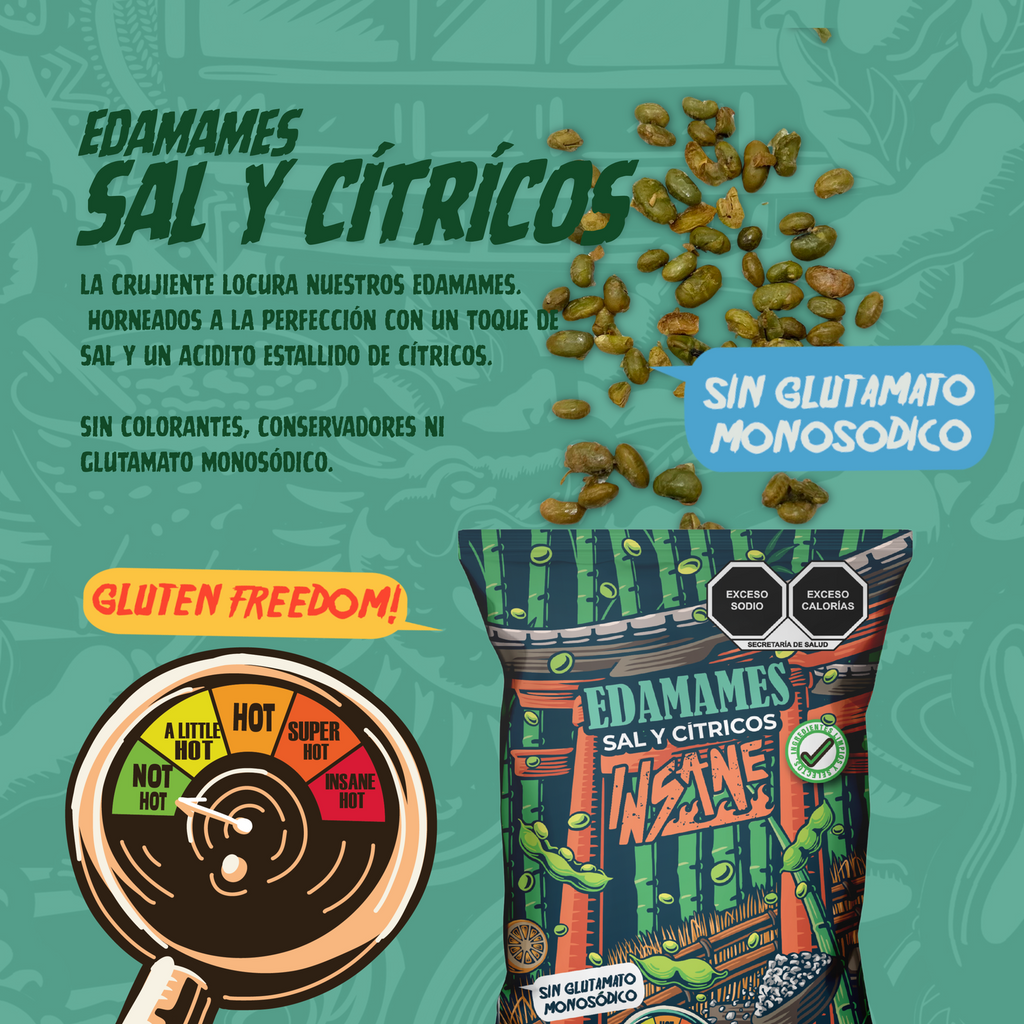 INSANE Edamames Sal y Cítricos  100 g - Frozen-Boutique