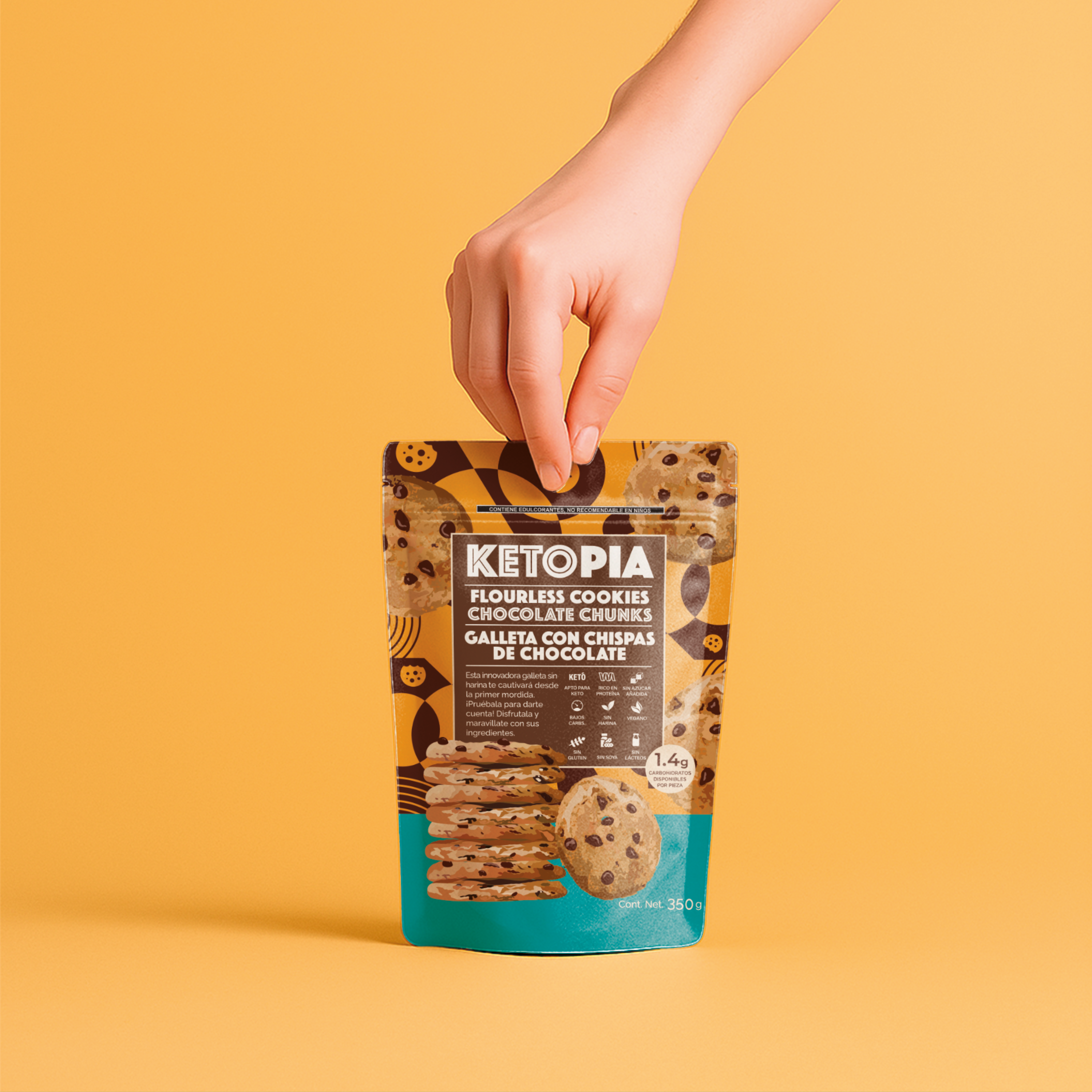KETOPIA Galletas Sin Harina Keto Chocolate Chunk 350g