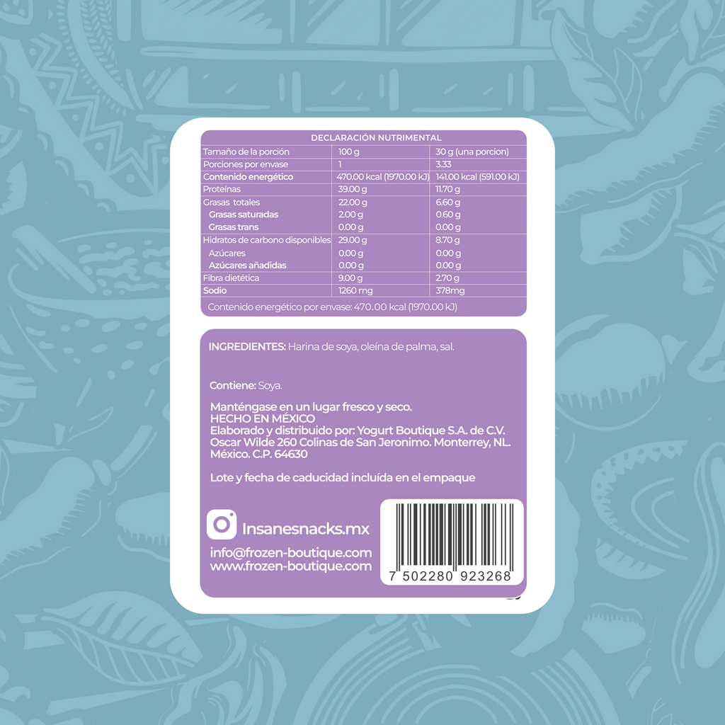 INSANE CHICHARRONES DE SOYA NATURALES 30G - Frozen-Boutique