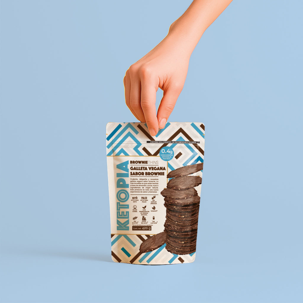 KETOPIA - Galletas Veganas Brownie Thins  420g - Frozen-Boutique