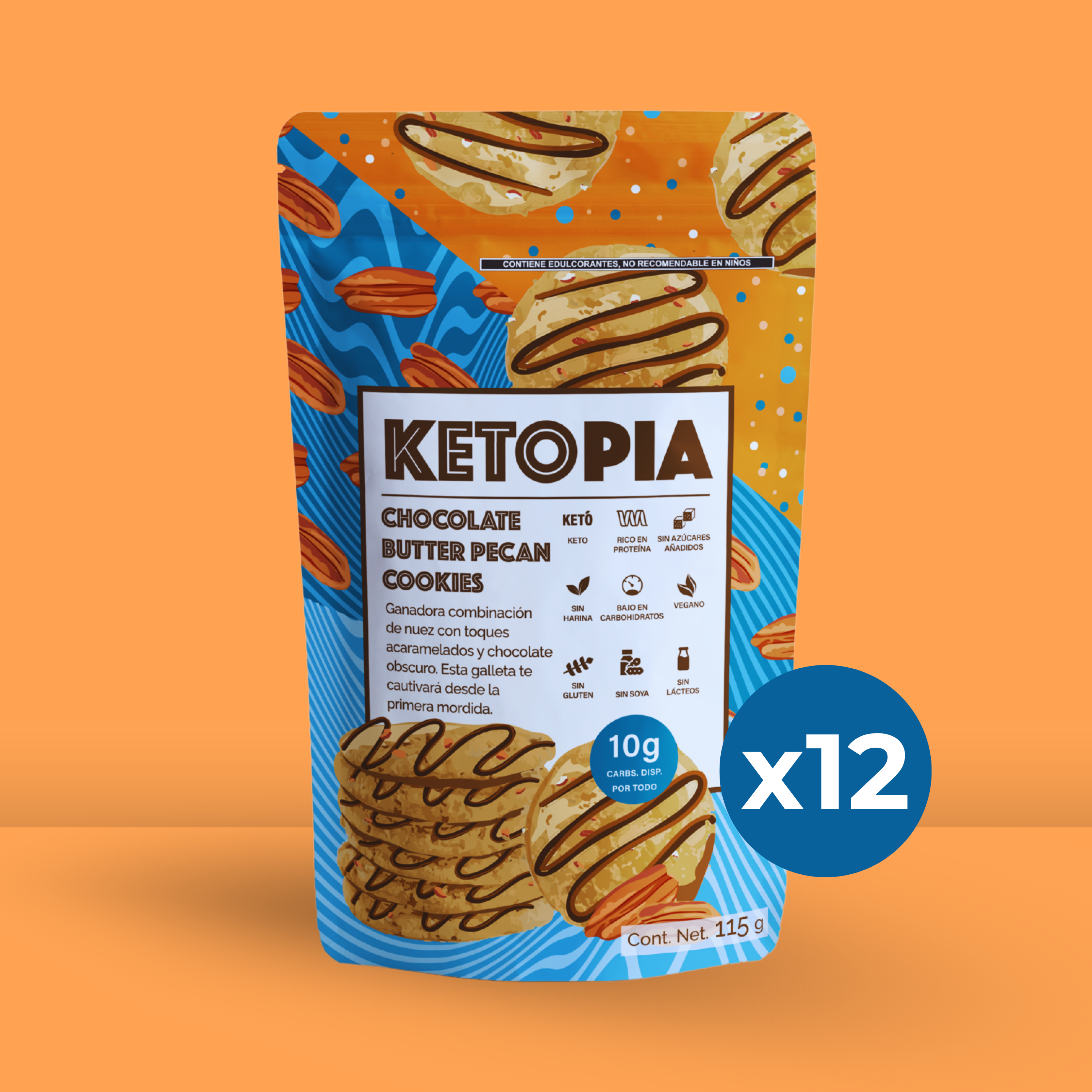 12 PACK -  Chocolate Butter Pecan 85g D*