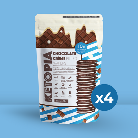4 Pack Crème Filled Chocolate Wafers