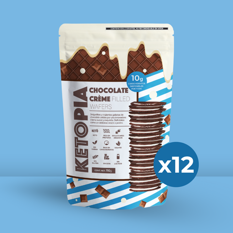 12 Pack Crème Filled Chocolate Wafers