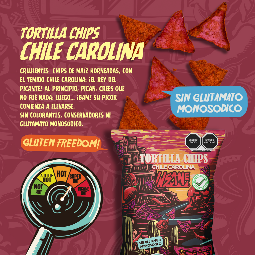 INSANE  Totopos De Maíz Horneado Chile Carolina 160g - Frozen-Boutique