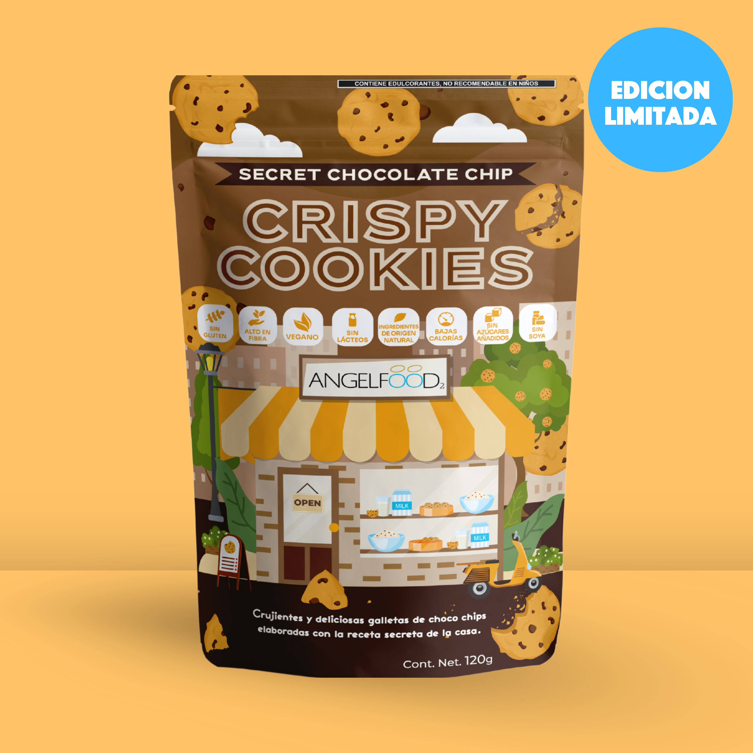 ANGELFOOD Crispy Cookies Chocolate Chip  120g