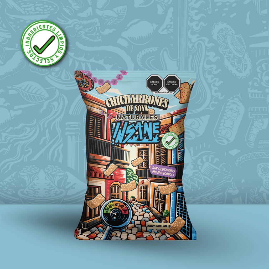 INSANE CHICHARRONES DE SOYA NATURALES 30G - Frozen-Boutique