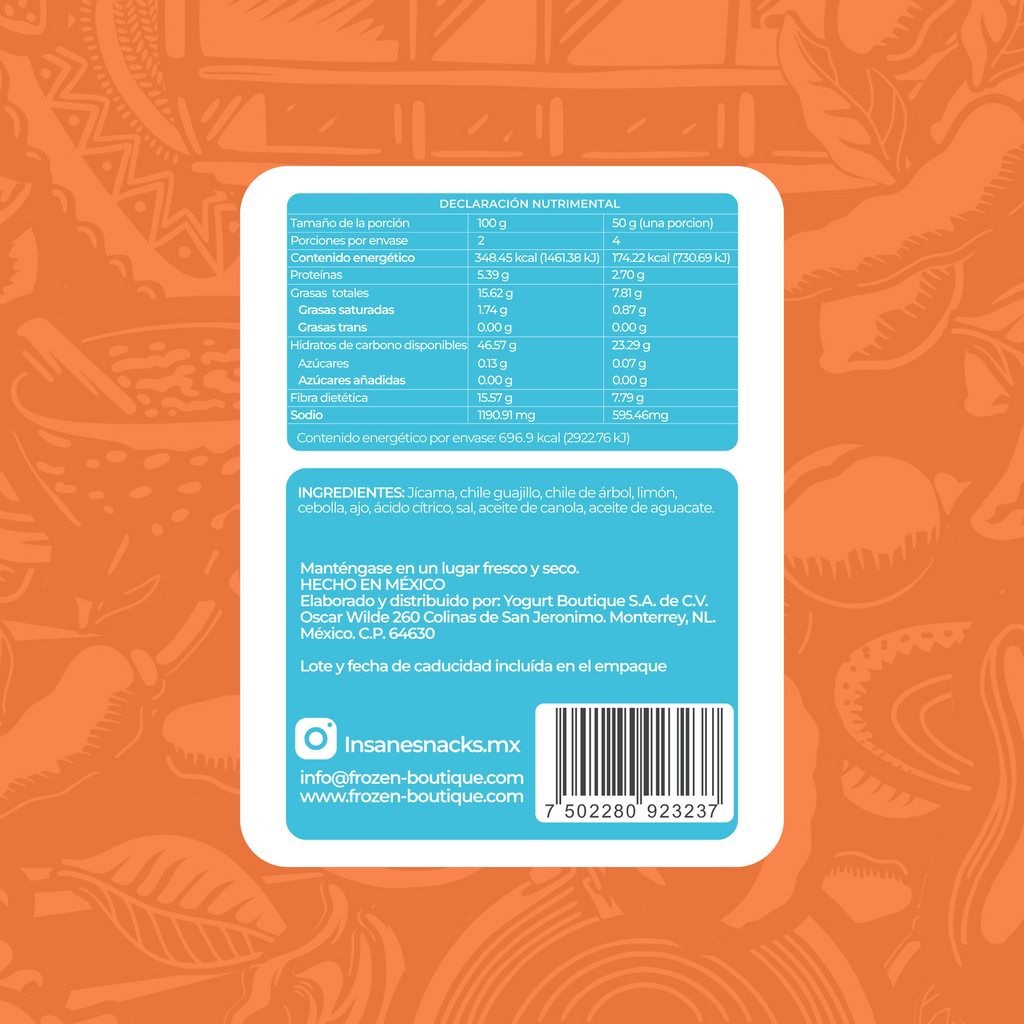 INSANE Chips de Jicama Picositas 50g - Frozen-Boutique