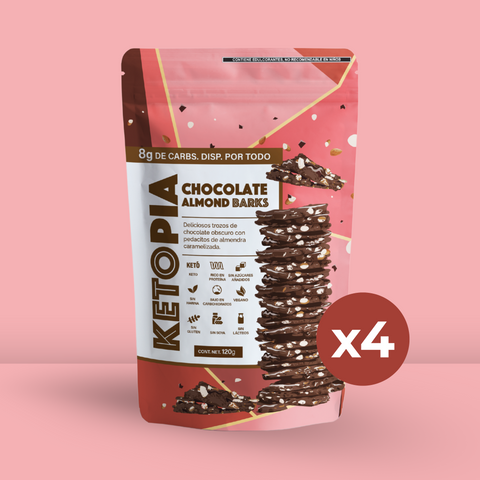 4 Pack Chocolate Almond Barks (120g)