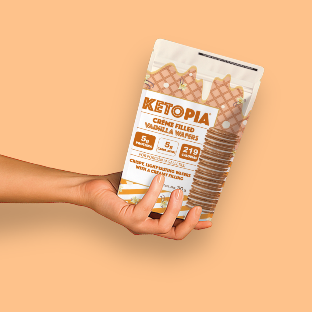 KETOPIA - Galletas Sin Azúcar Keto Sandwich Vanilla Wafers 110g - Frozen-Boutique