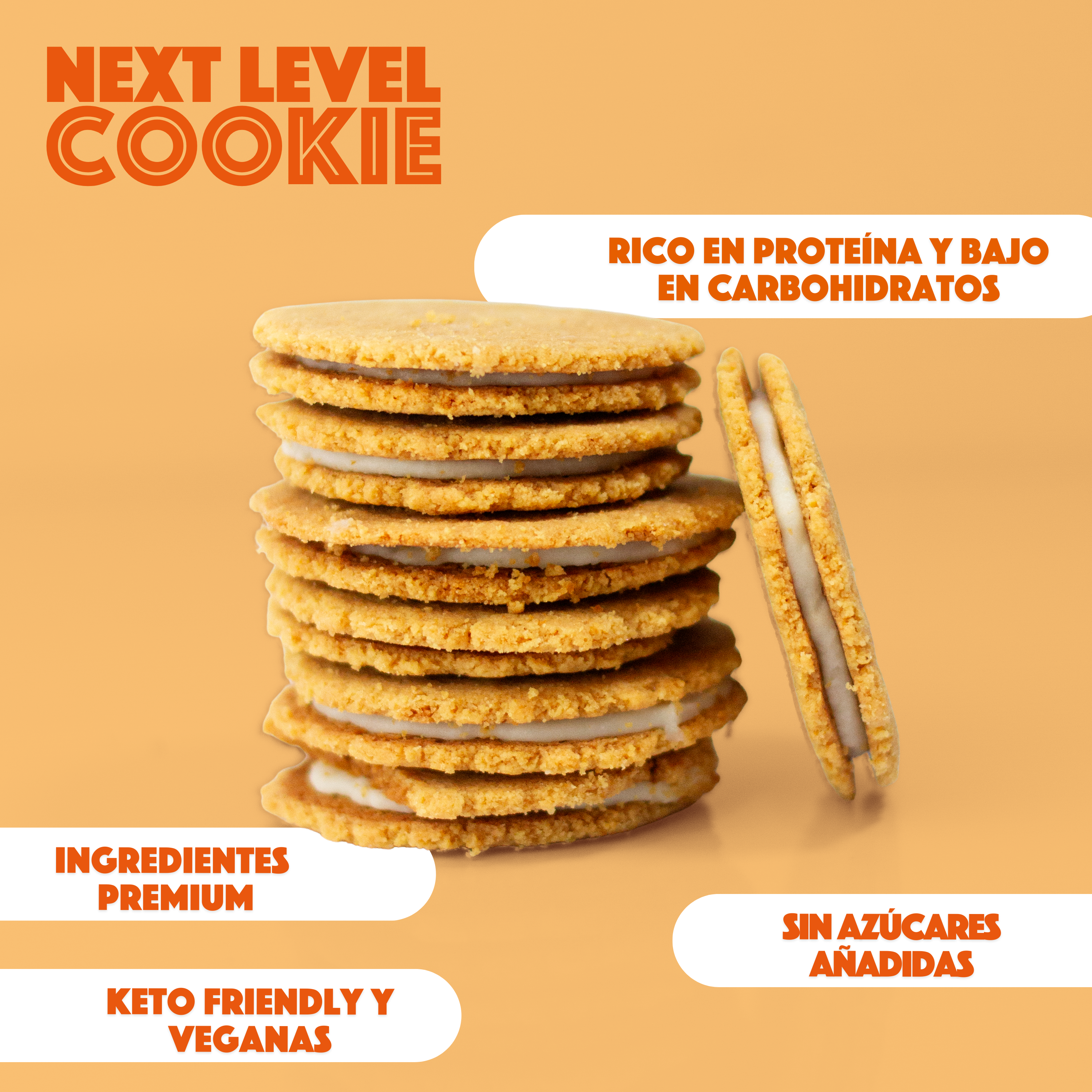 KETOPIA - Galletas Sin Azúcar Keto Sandwich Vanilla Wafers 110g