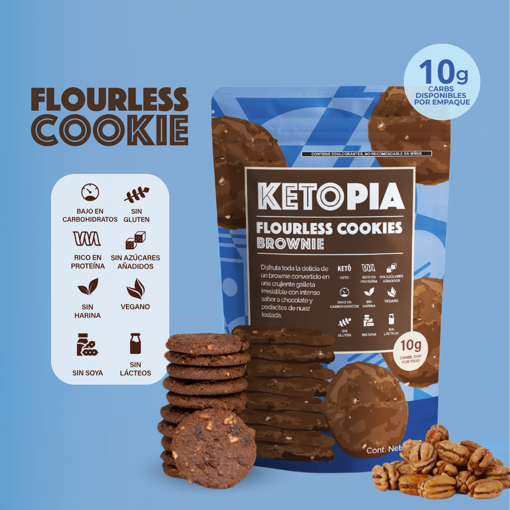 KETOPIA Galletas Sin Harina Keto Brownie 140g - Frozen-Boutique