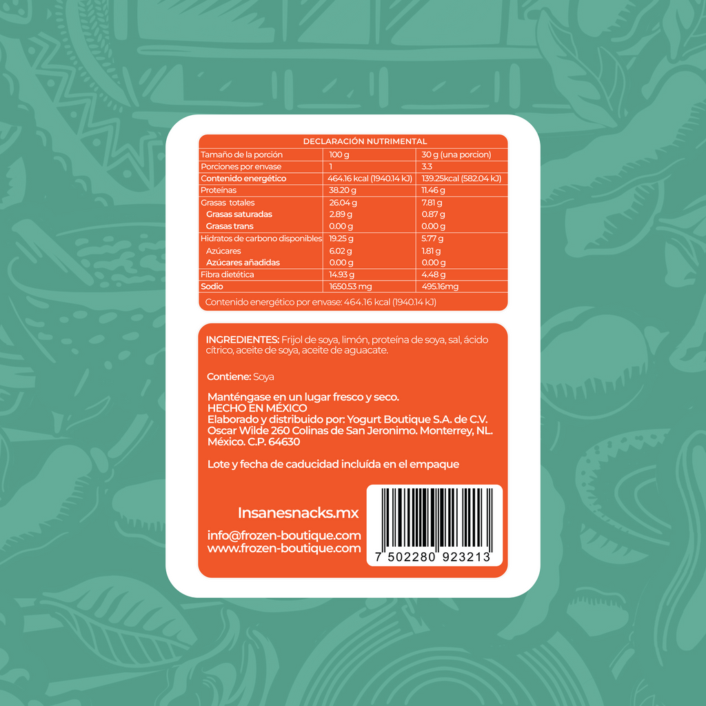 INSANE EDAMAMES SAL Y CÍTRICOS 30g - Frozen-Boutique