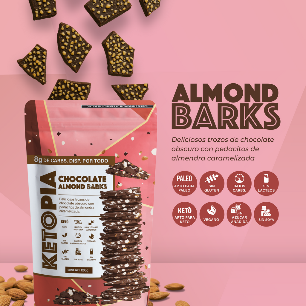 KETOPIA Chocolate Almond Barks 120g - Frozen-Boutique