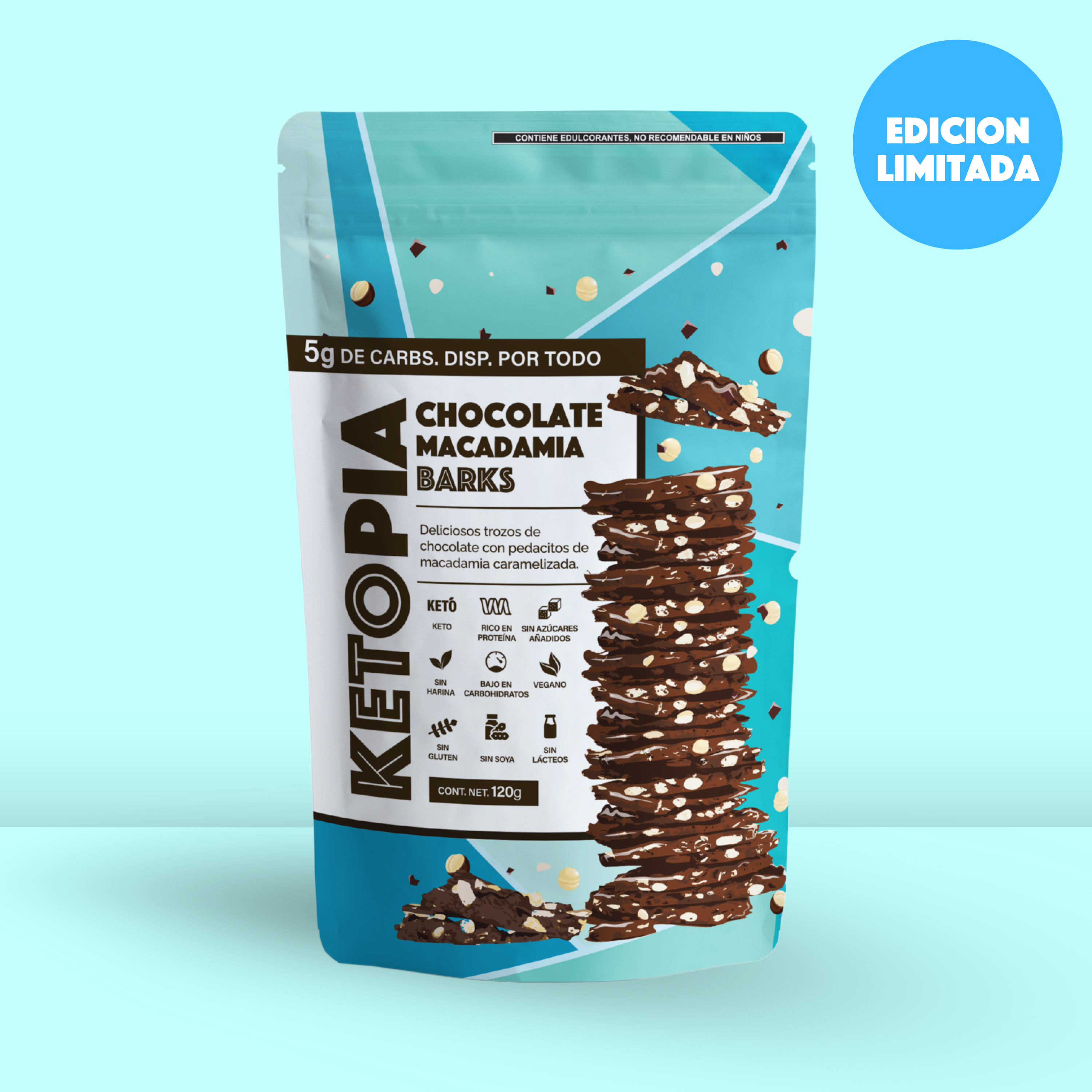 KETOPIA Chocolate Macadamia Barks 120g