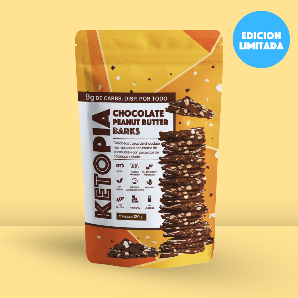 KETOPIA Chocolate Peanut Butter Barks 120g - Frozen-Boutique