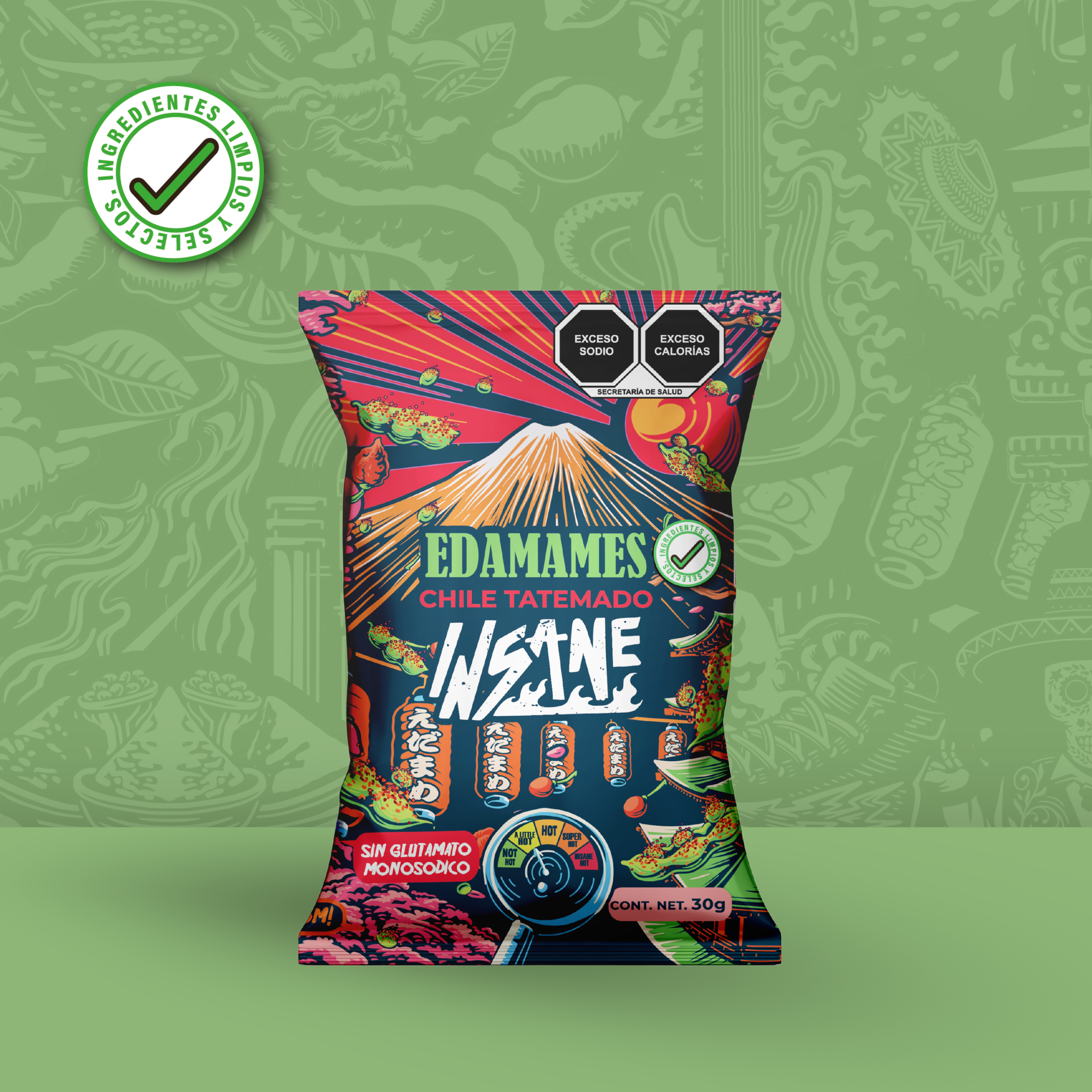 INSANE EDAMAMES CHILE TATEMADO 30g