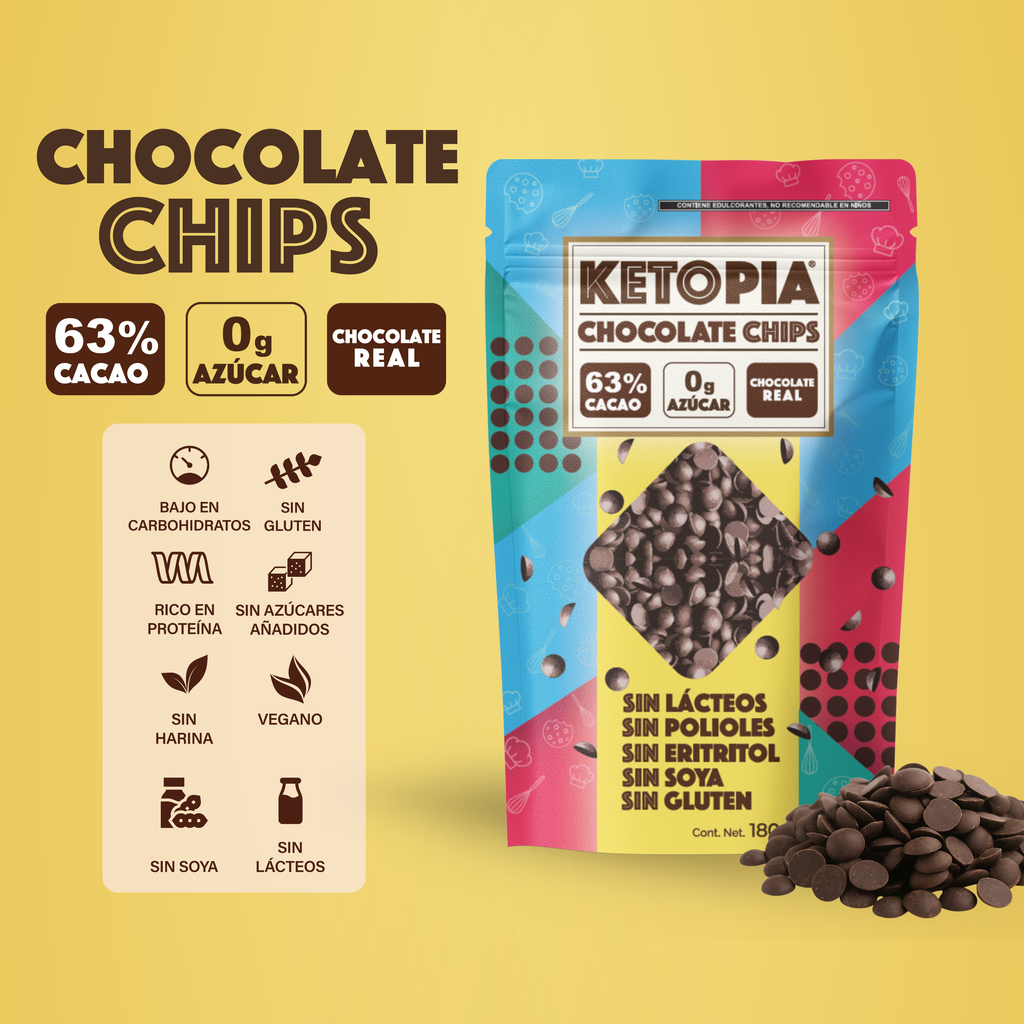 KETOPIA Chispas de Chocolate Veganas 180g - Frozen-Boutique