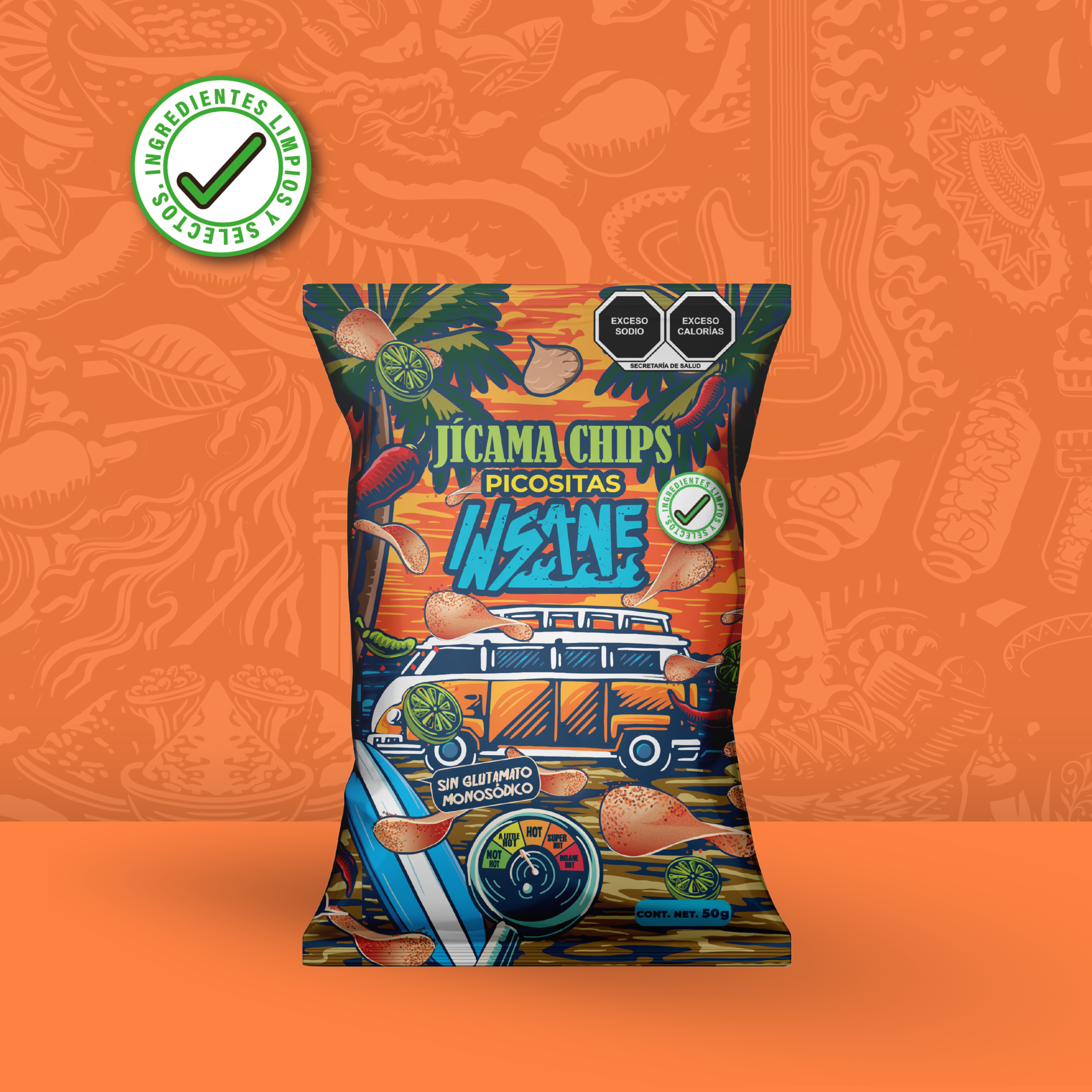 INSANE Chips de Jicama Picositas 50g