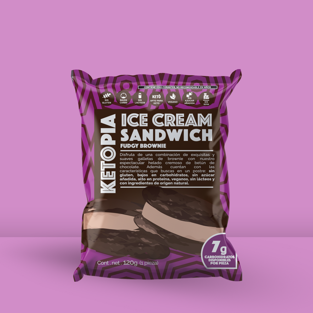 FROZEN BOUTIQUE Sandwich de Helado Keto Fudgy Brownie 120g - Frozen-Boutique
