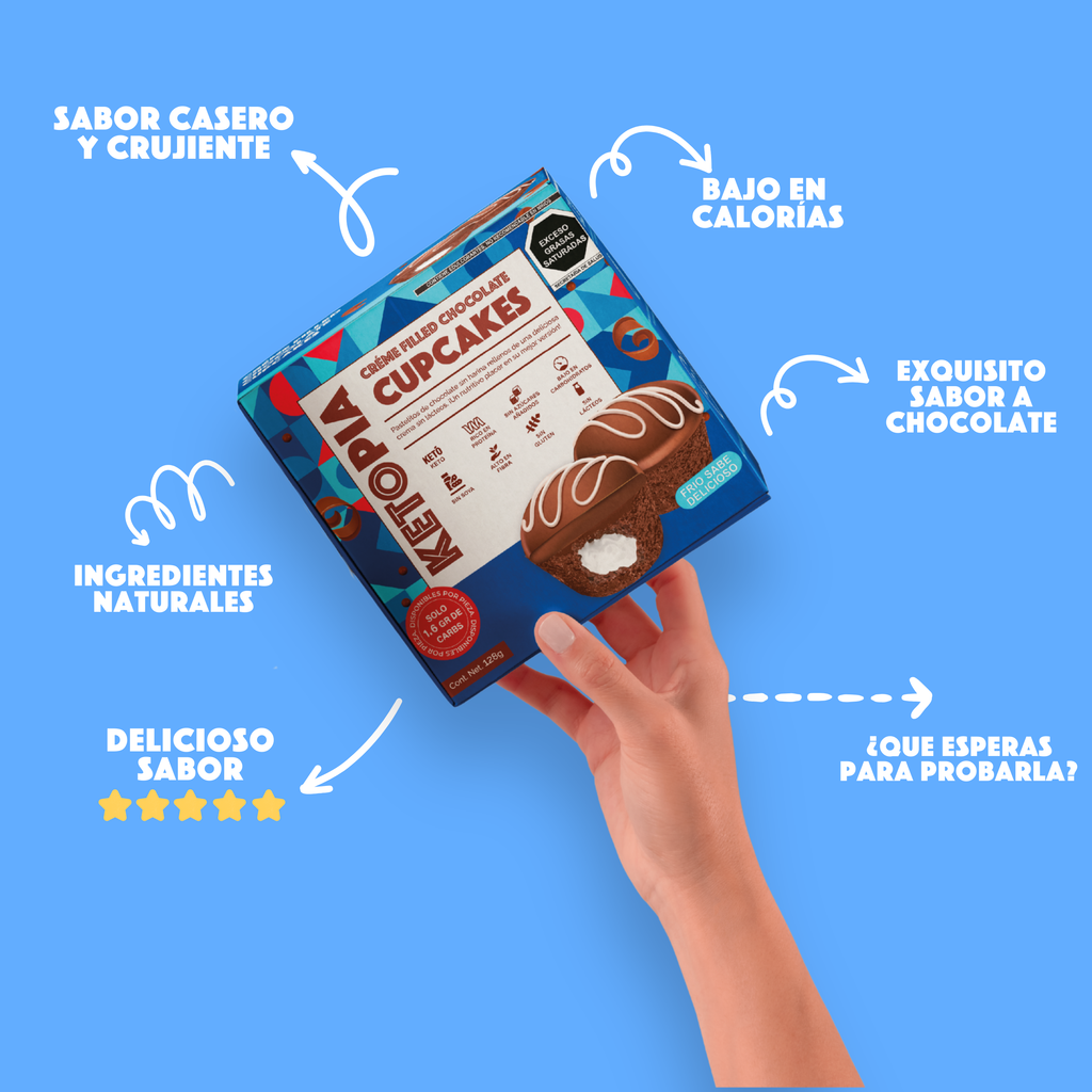 KETOPIA Pastelillo Crème Filled Chocolate Cupcakes 120g - Frozen-Boutique