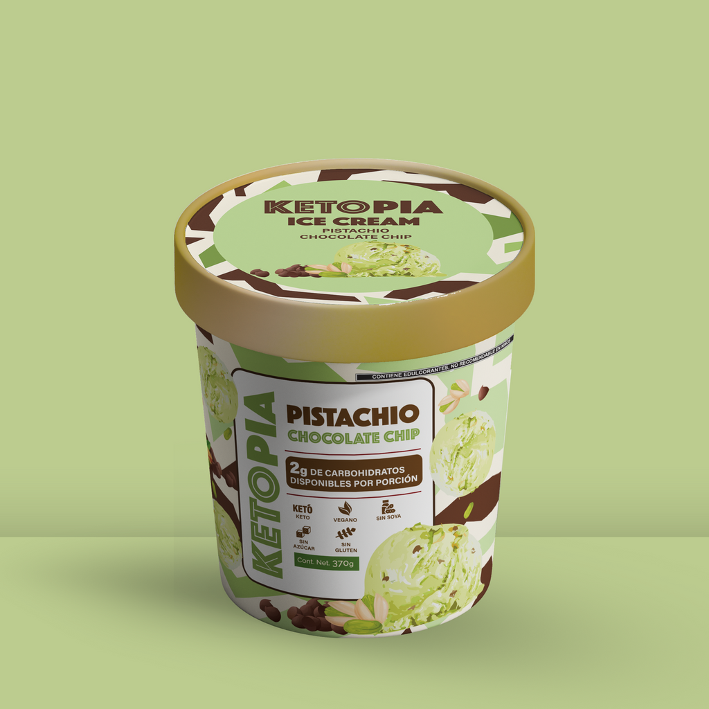 KETOPIA  Helado Keto Pistachio Chocolate Chip  370g - Frozen-Boutique