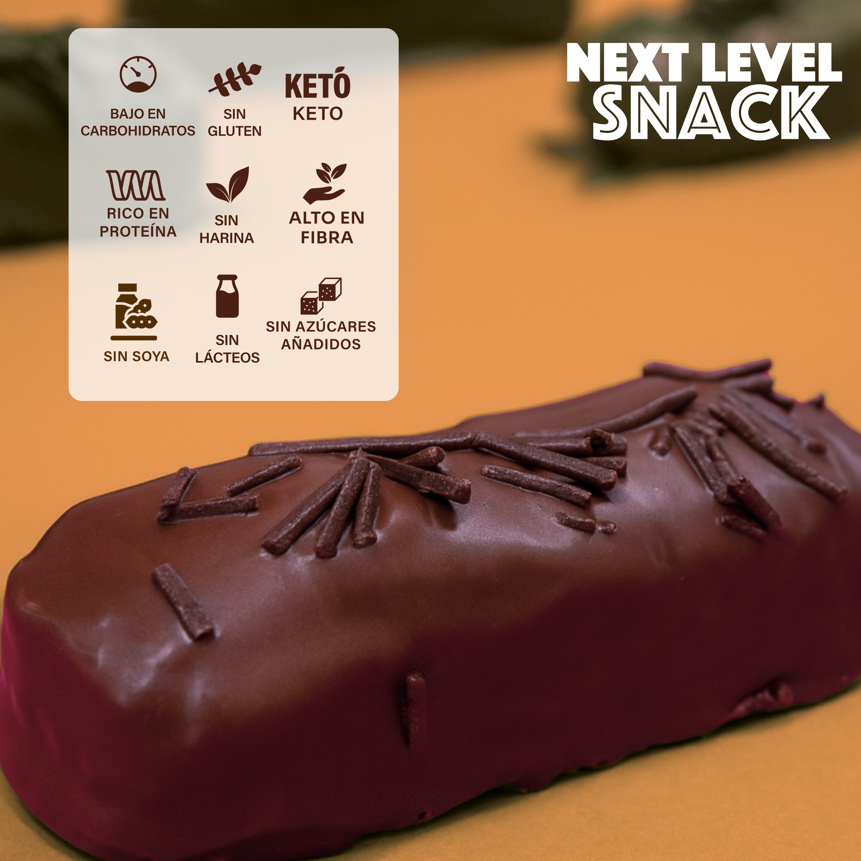 KETOPIA  Pastelillo Cake Bar Keto Chocolate relleno Fresa Crema 120g