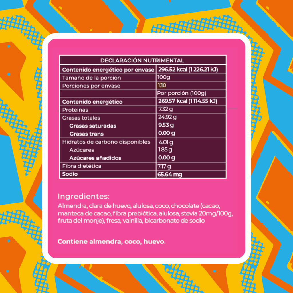 KETOPIA- pastelillos rellenos de fresa  y crema cubiertos en chocolate-110g