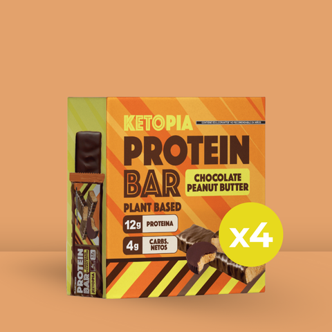 4 Pack Barra de Proteína Chocolate Peanut Butter
